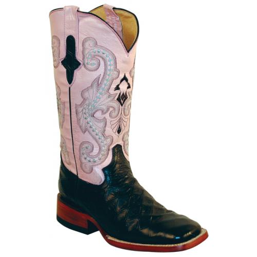 Ferrini Ladies 92393-04 Black / Pink Anteater Print Boots